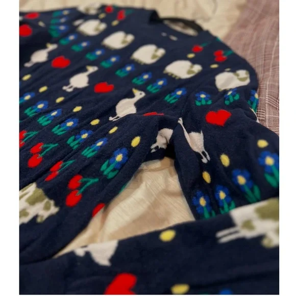 HVN Diana Fuzzy Brushed Intarsia Knit Animal Stripe Sweater - Picture 14 of 15